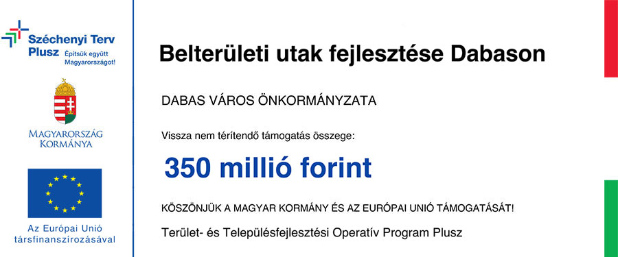 Befejeződött Dabason a belterületi utak fejlesztése, felújítása