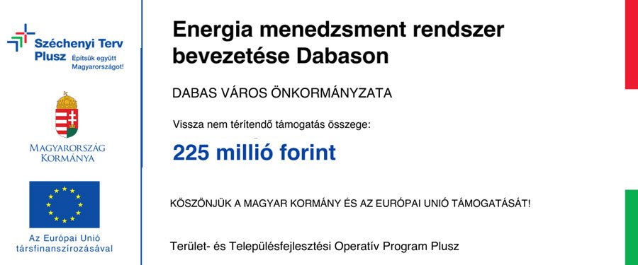 Energia menedzsment rendszer bevezetése Dabason